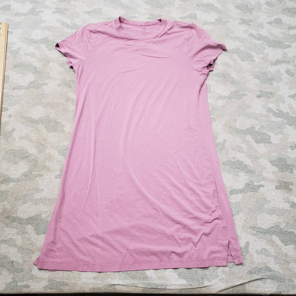 Lululemon Mini Shirt Dress Women 6 Purple Short Sleeve Casual